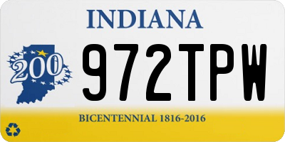 IN license plate 972TPW