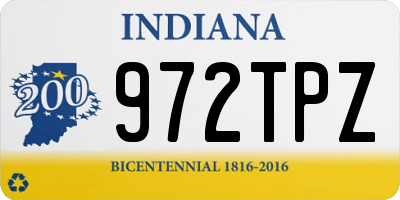 IN license plate 972TPZ