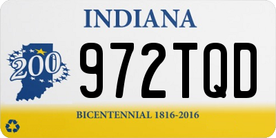 IN license plate 972TQD