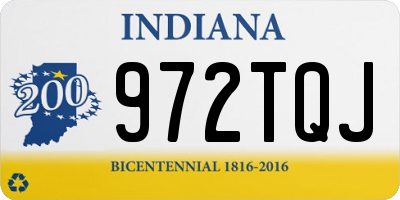 IN license plate 972TQJ