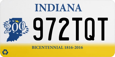 IN license plate 972TQT