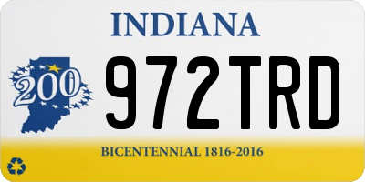 IN license plate 972TRD