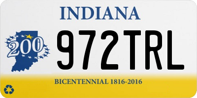 IN license plate 972TRL