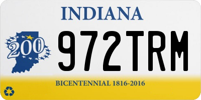 IN license plate 972TRM