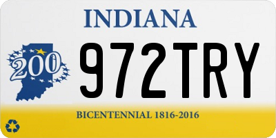 IN license plate 972TRY
