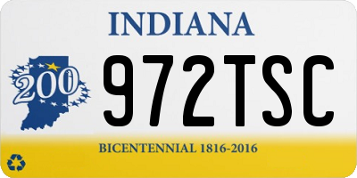 IN license plate 972TSC