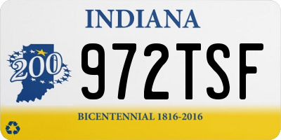 IN license plate 972TSF