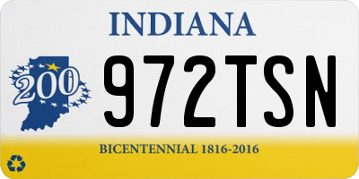 IN license plate 972TSN