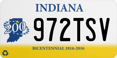 IN license plate 972TSV