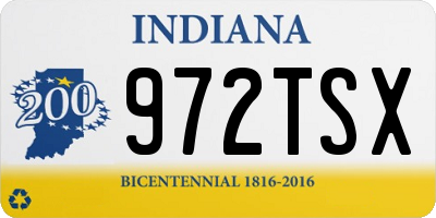 IN license plate 972TSX