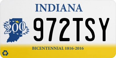 IN license plate 972TSY