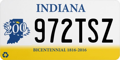 IN license plate 972TSZ