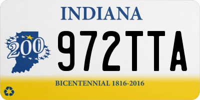 IN license plate 972TTA