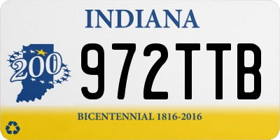 IN license plate 972TTB