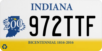 IN license plate 972TTF