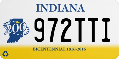 IN license plate 972TTI