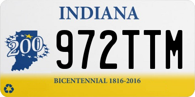 IN license plate 972TTM