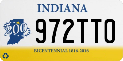 IN license plate 972TTO