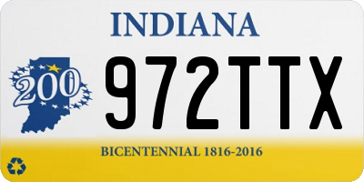 IN license plate 972TTX