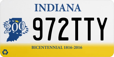 IN license plate 972TTY
