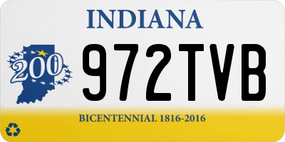 IN license plate 972TVB