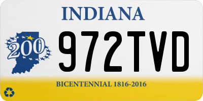 IN license plate 972TVD