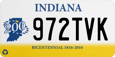 IN license plate 972TVK