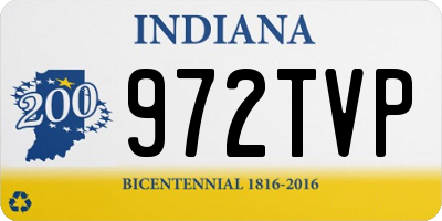 IN license plate 972TVP