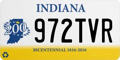 IN license plate 972TVR