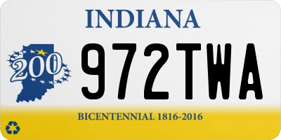IN license plate 972TWA