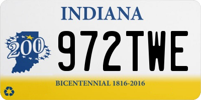 IN license plate 972TWE