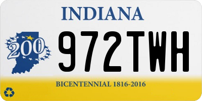 IN license plate 972TWH
