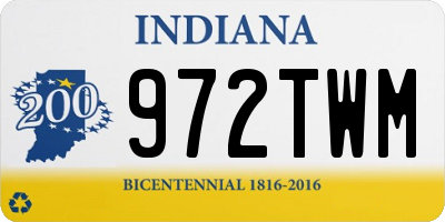 IN license plate 972TWM