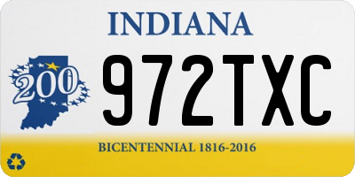 IN license plate 972TXC