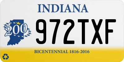IN license plate 972TXF