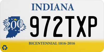 IN license plate 972TXP