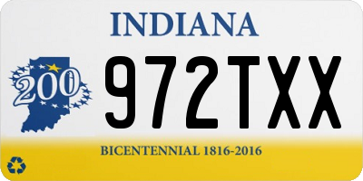 IN license plate 972TXX