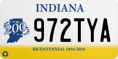 IN license plate 972TYA