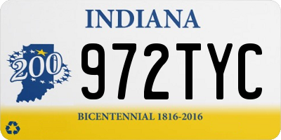 IN license plate 972TYC