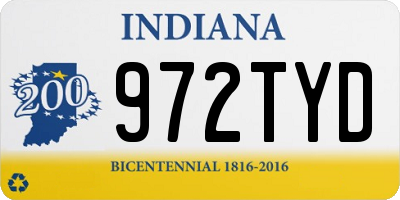 IN license plate 972TYD