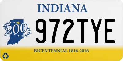 IN license plate 972TYE