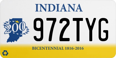 IN license plate 972TYG