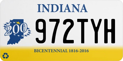 IN license plate 972TYH