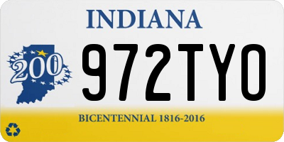 IN license plate 972TYO