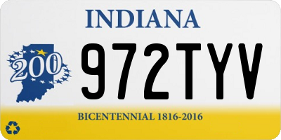IN license plate 972TYV