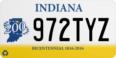 IN license plate 972TYZ