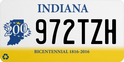 IN license plate 972TZH