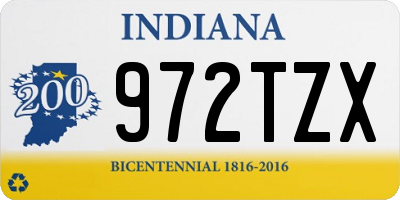 IN license plate 972TZX