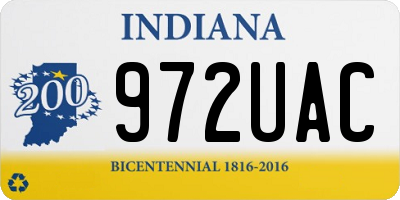 IN license plate 972UAC