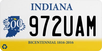 IN license plate 972UAM